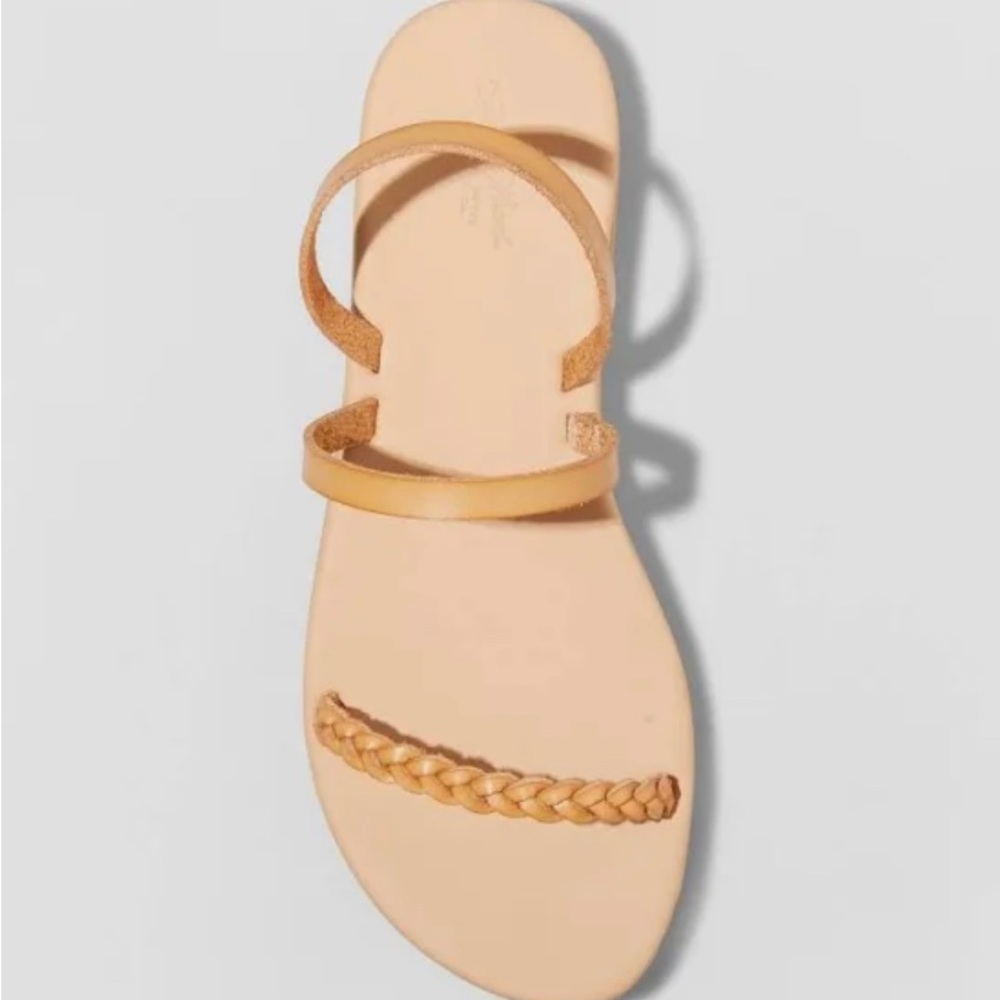 Universal Thread Tommie Triple Strap Sandals Boho Festival - Tan - Picture 3 of 6